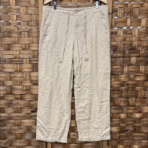 Calvin Klein Women's Linen Tan Puffy Pants